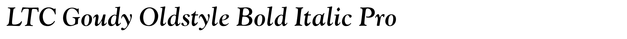 LTC Goudy Oldstyle Bold Italic Pro image